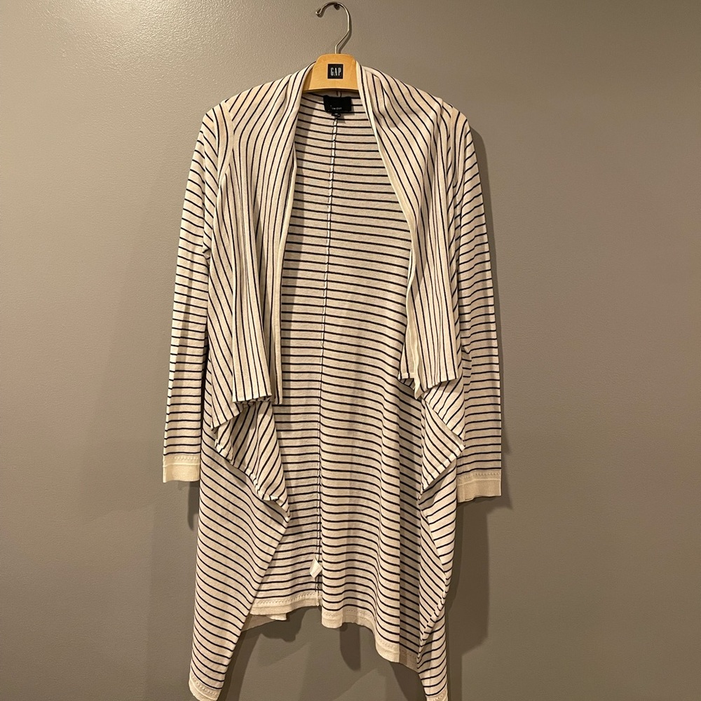 Long striped cardigan